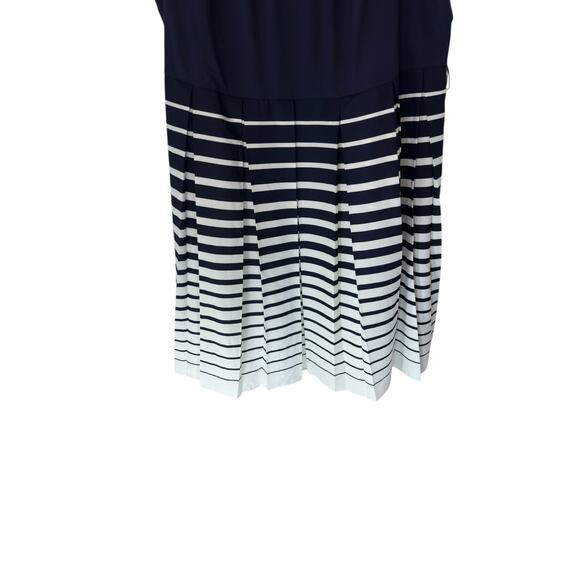 Talbots Blue and White A-Line Midi Dress - Picture 5 of 12